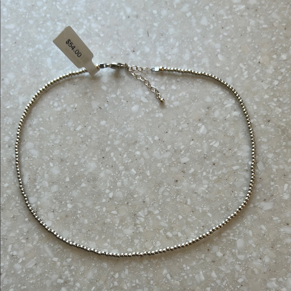 Silver Necklace/choker or double wrap bracelet